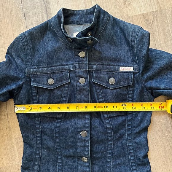 Women Calvin Klein Jean Denim Jacket (xs) - Picture 7 of 9